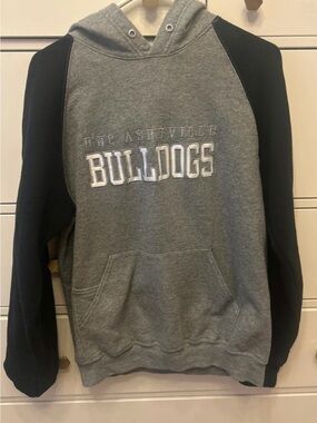 Jerzees Gray & Black UNC Asheville Hooded Sweatshirt